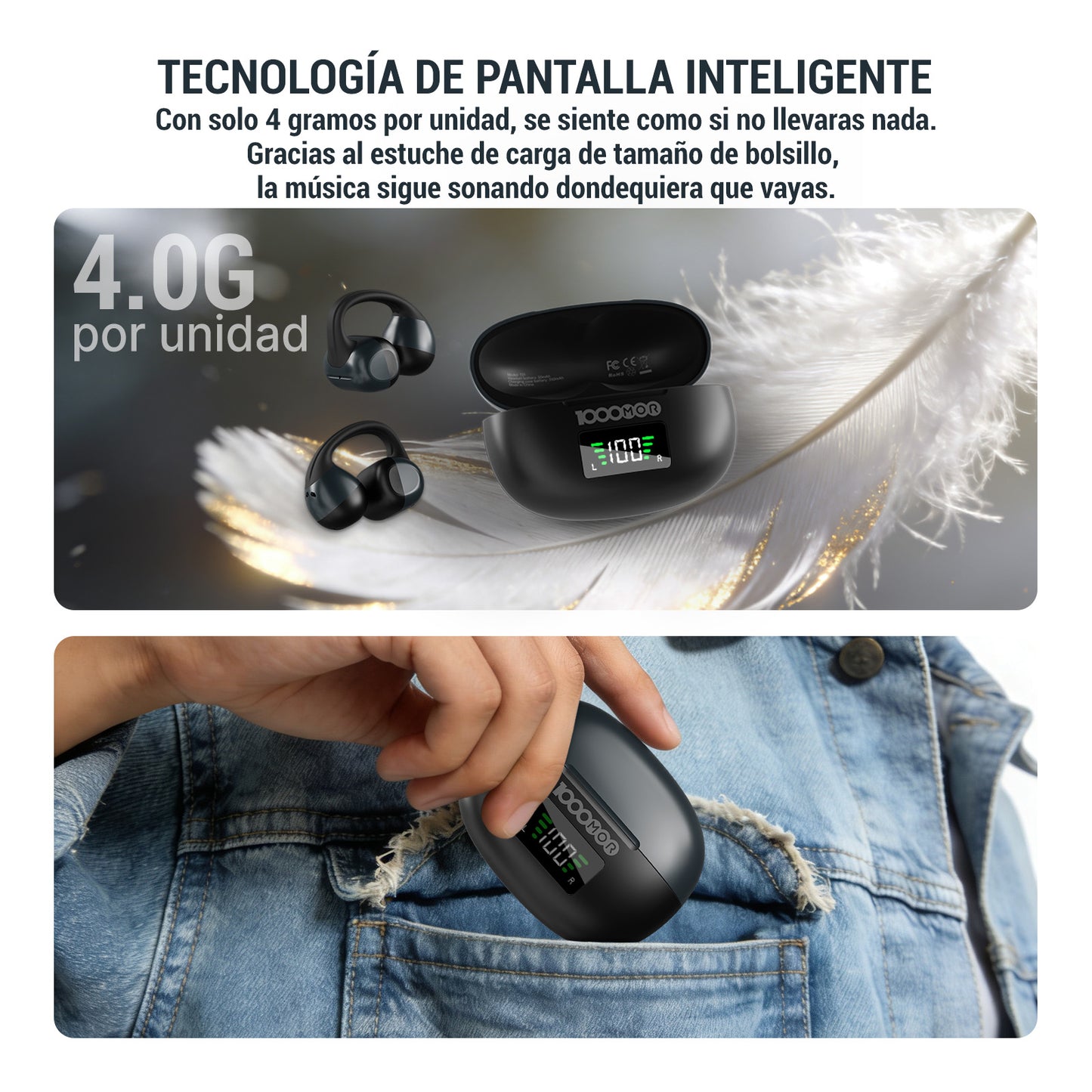 T01 Clip-on True Wireless Bluetooth Earbuds
