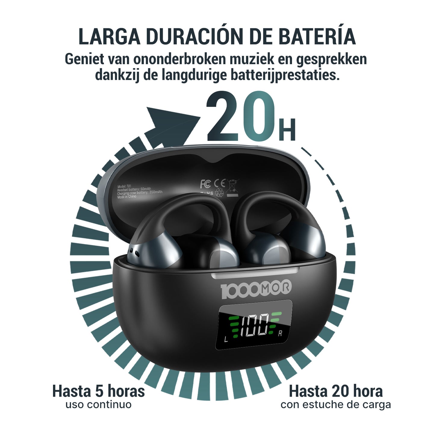 T01 Clip-on True Wireless Bluetooth Earbuds